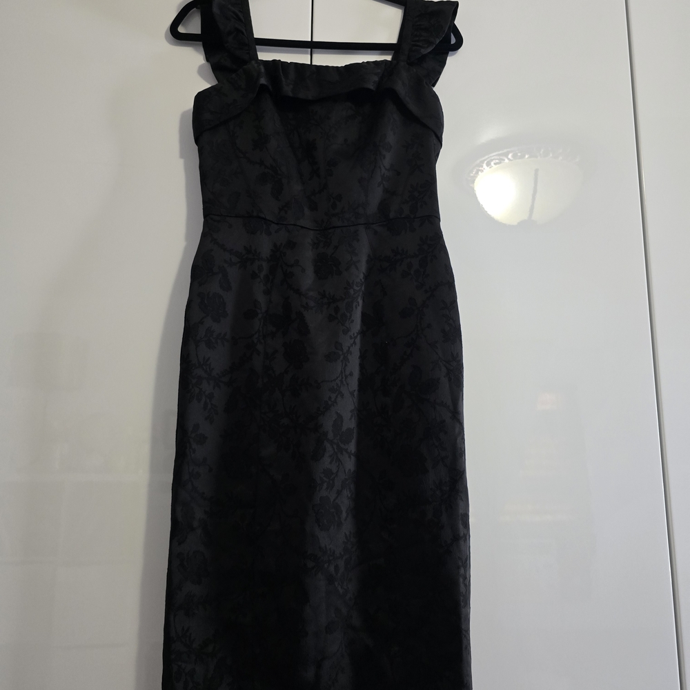 RACHEL Rachel Roy Black Floral Midi Dress